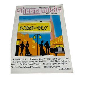 Sheet Music Magazine November 1982 Selections from Porgy and Bess